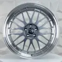 RIN 18X8.5 5-100 R1 SPORT QC1120 GUNMETAL MACHINE LIP ET35 CB73.1