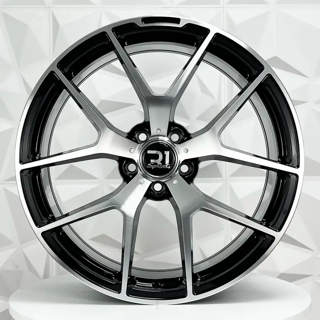 RIN 20X9.5 5-112 R1 SPORT MH017 BLACK MACHINE FACE ET43 CB66.6
