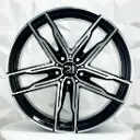 RIN 19X8.5 5-120 R1 SPORT H3076F BLACK MACHINE FACE ET30 CB72.6