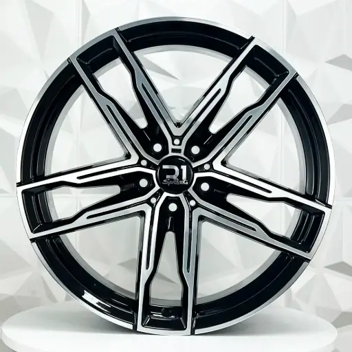 [FF198596F] RIN 19X8.5 5-120 R1 SPORT H3076F BLACK MACHINE FACE ET30 CB72.6